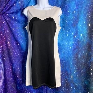 Charley- Black & Cream Sleeveless Dress